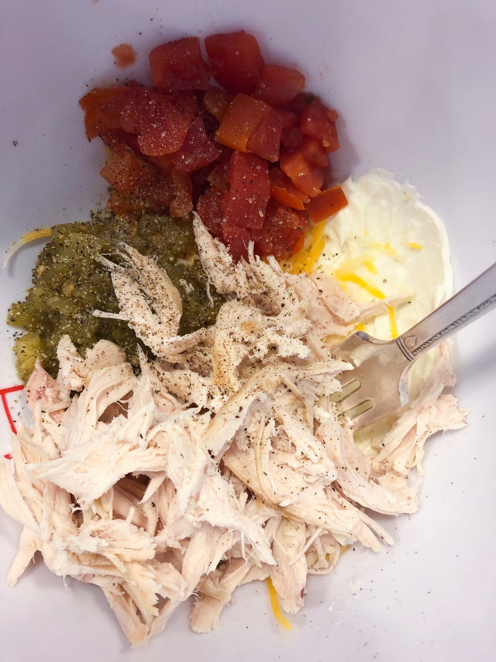 Mix up all the ingredients.