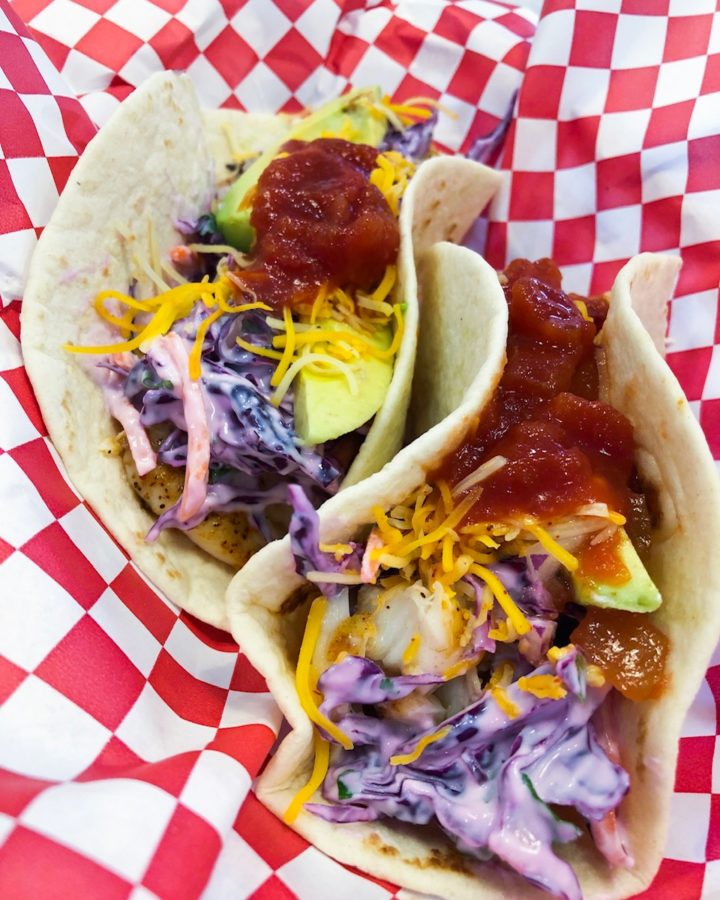 Fish tacos with cabbage slaw