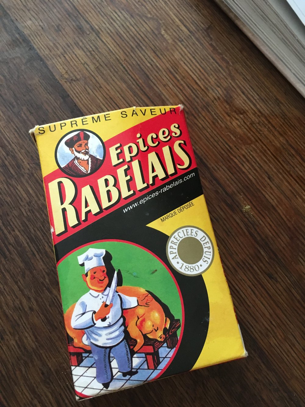 Epices Rabelais (Secret Spice) - It's not mentioned in the recipe but at the workshop we added it to most everything savory. I brought it back with me but you can purchase  here it's worth it ;)