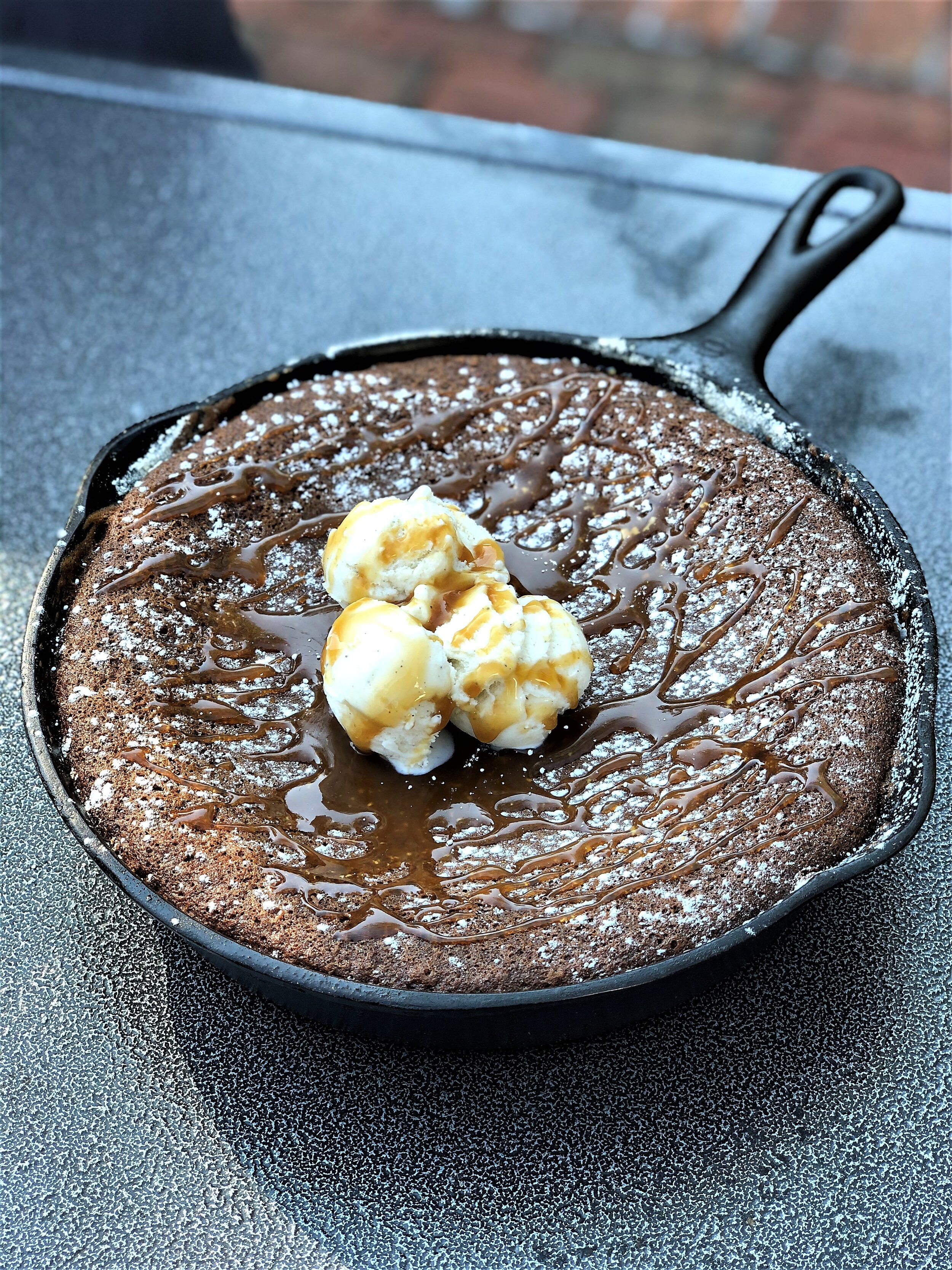 Cast Iron Skillet Grilled Gingerbread Cake - DeSocio in the Kitchen