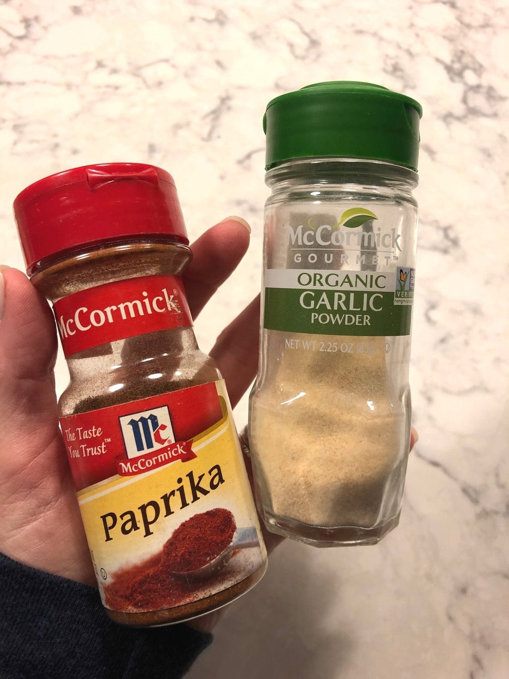 Note - these are the 2 spices I used but feel free to get creative — maybe add some cumin or onion powder