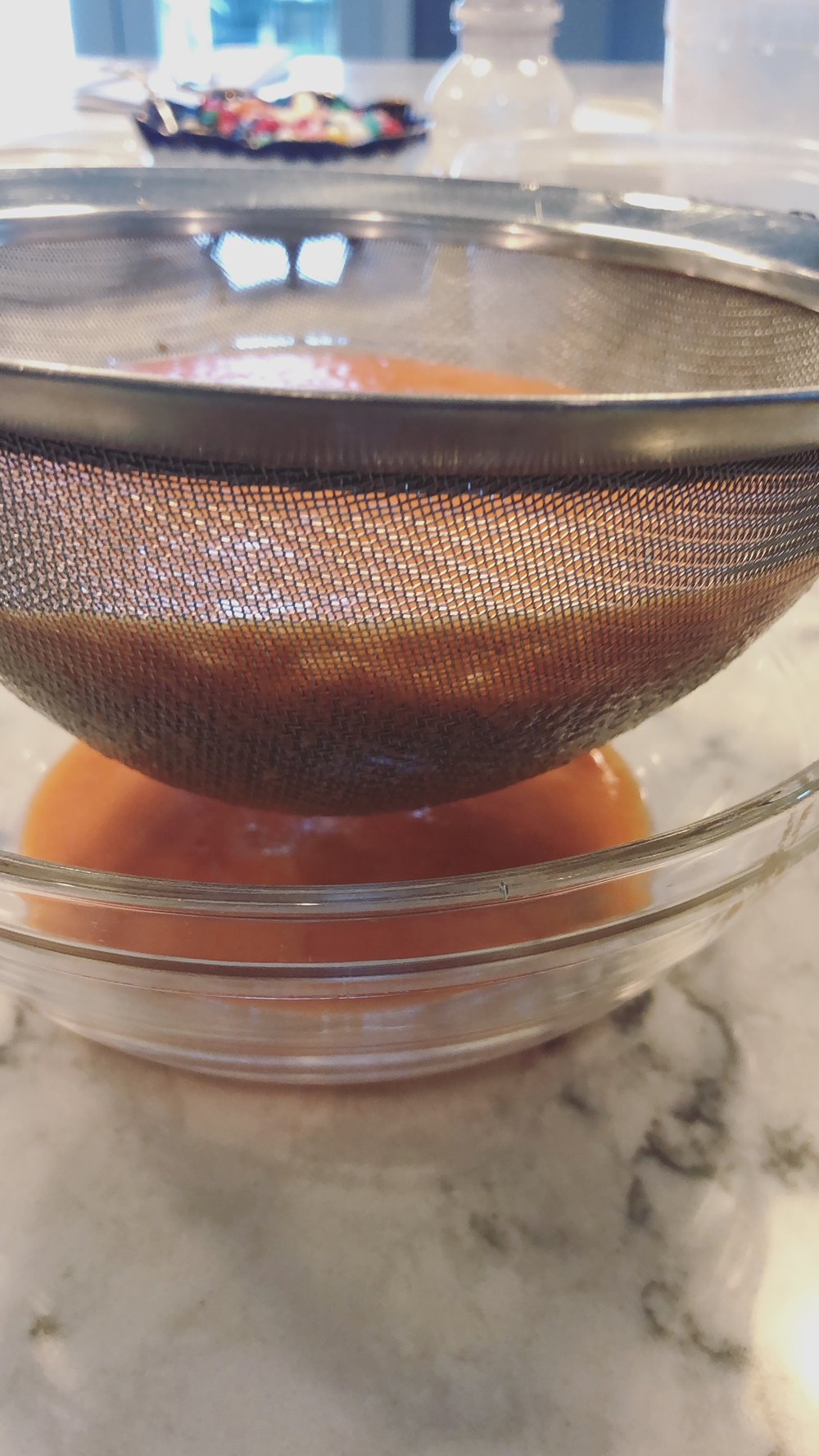Press Tomato mixture thru sieve