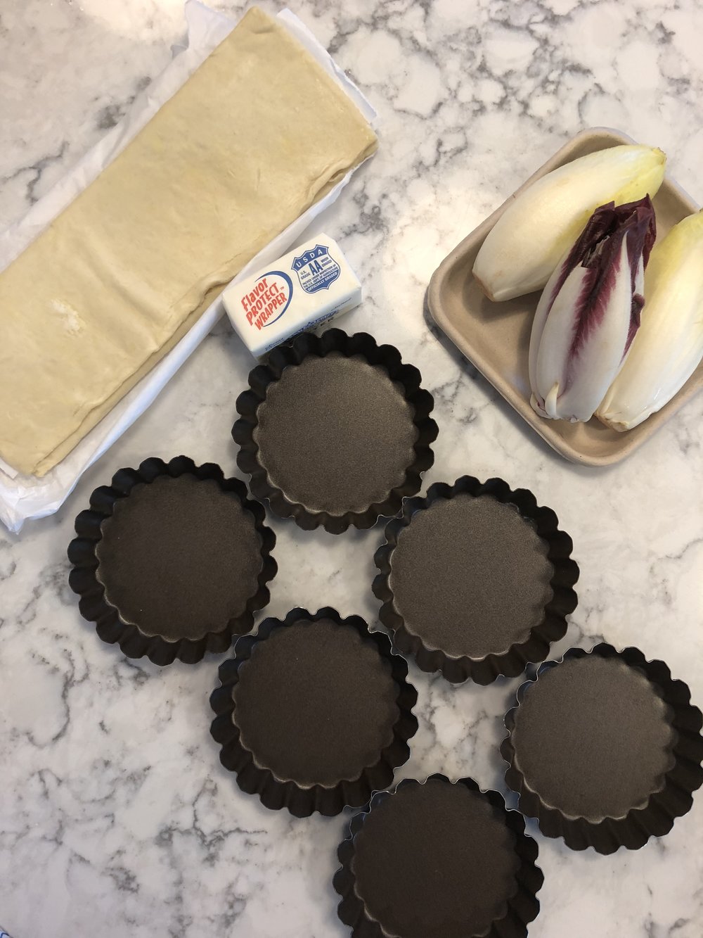 Ingredients - Note tart pans can not have a removable bottom. I purchased these at Williams-Sonoma but I have an Amazon link below.