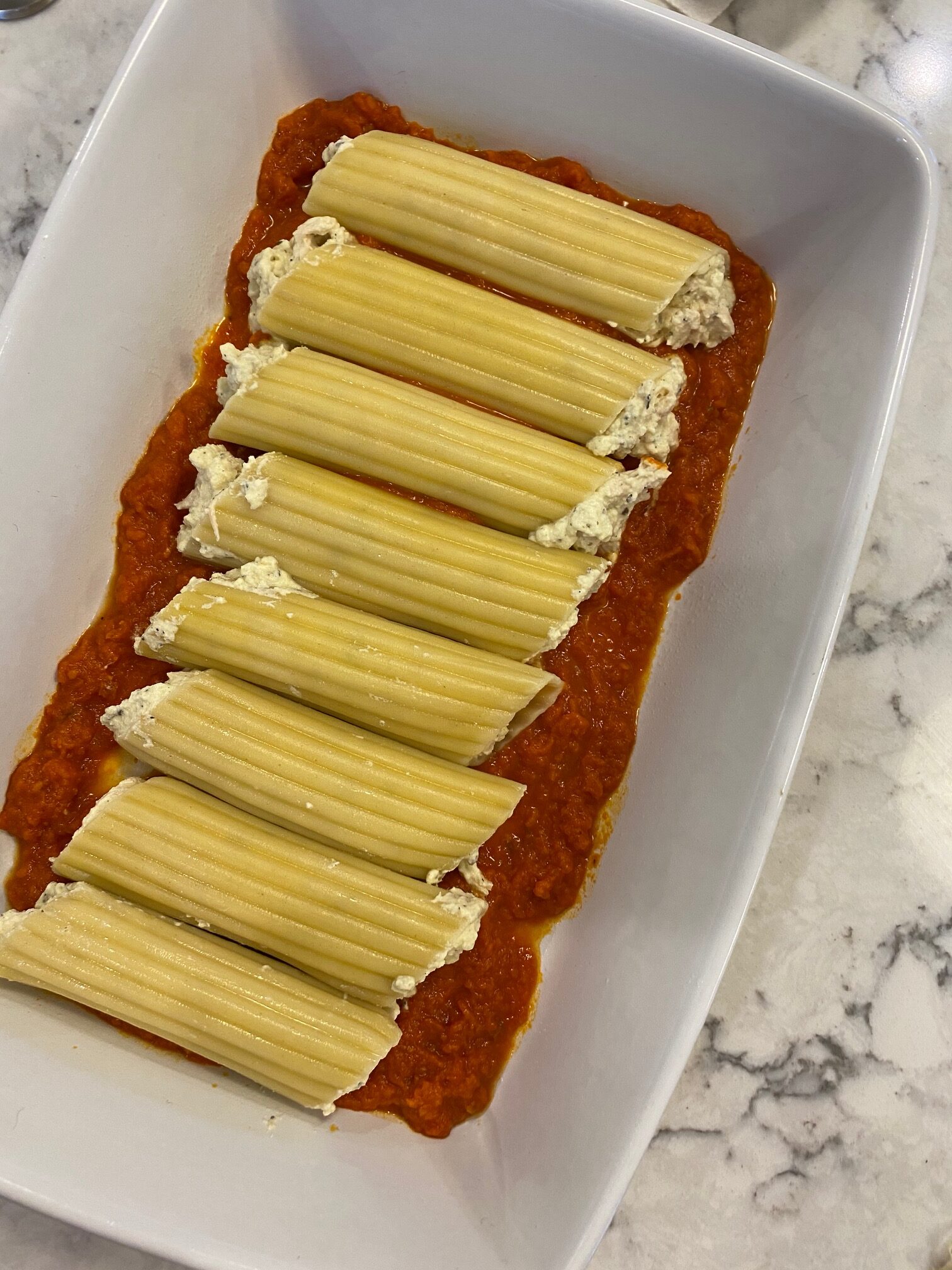 Easy Chicken and Cheese Manicotti DeSocio in the Kitchen