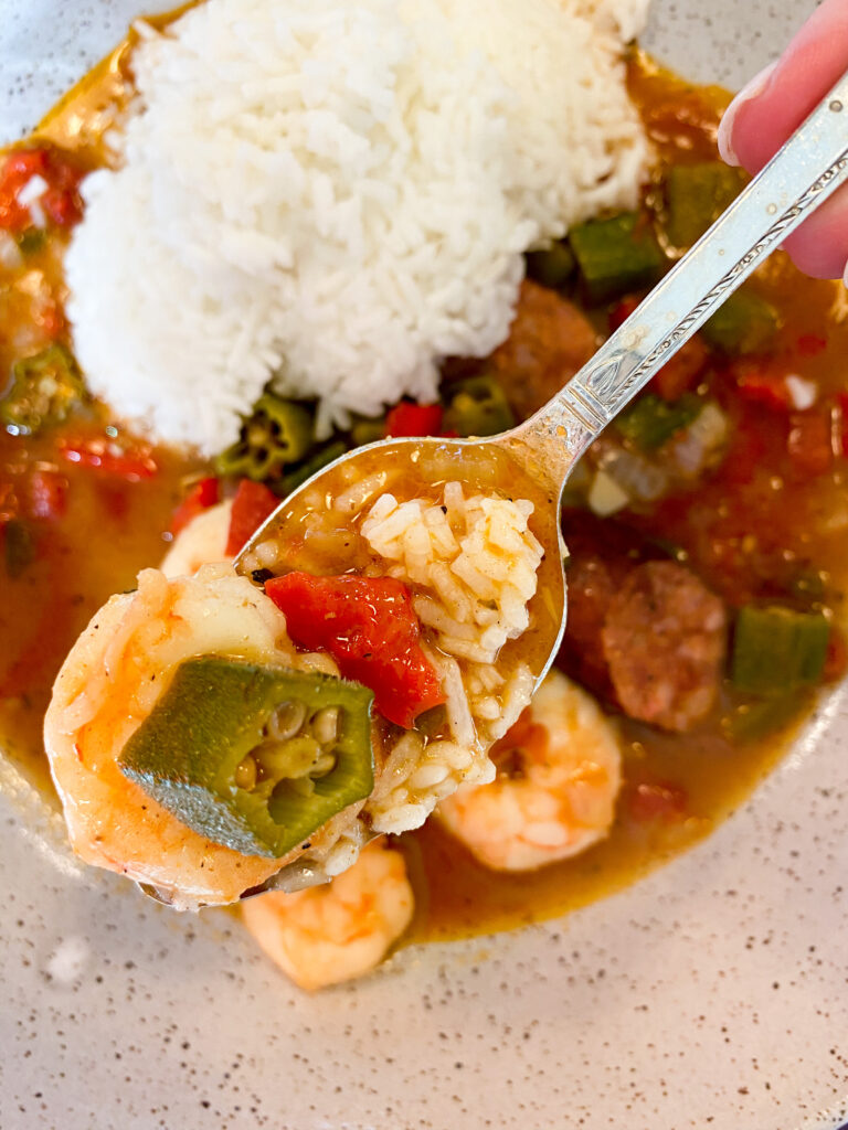 Quick and Easy Shrimp & Andouille Sausage Gumbo