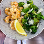 Shrimp and broccoli sheet pan meal