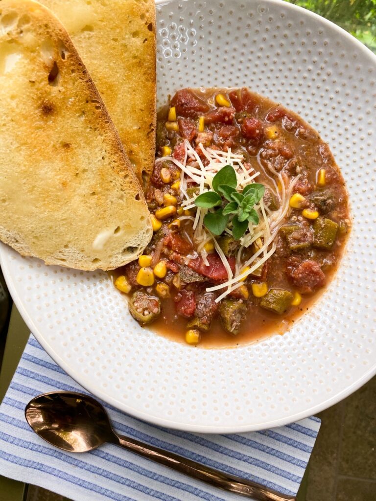 Crab Okra and Tomato Soup