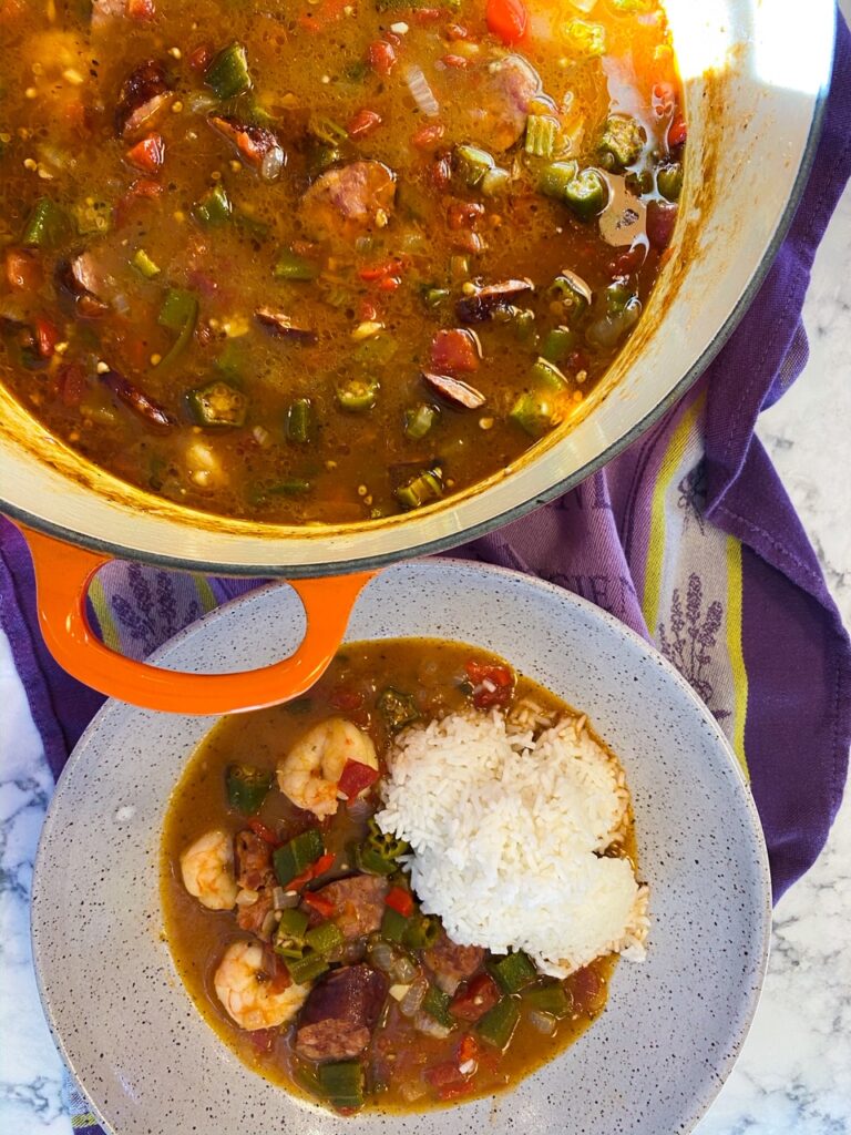 Easy Shrimp & Andouille Sausage Gumbo - DeSocio in the Kitchen