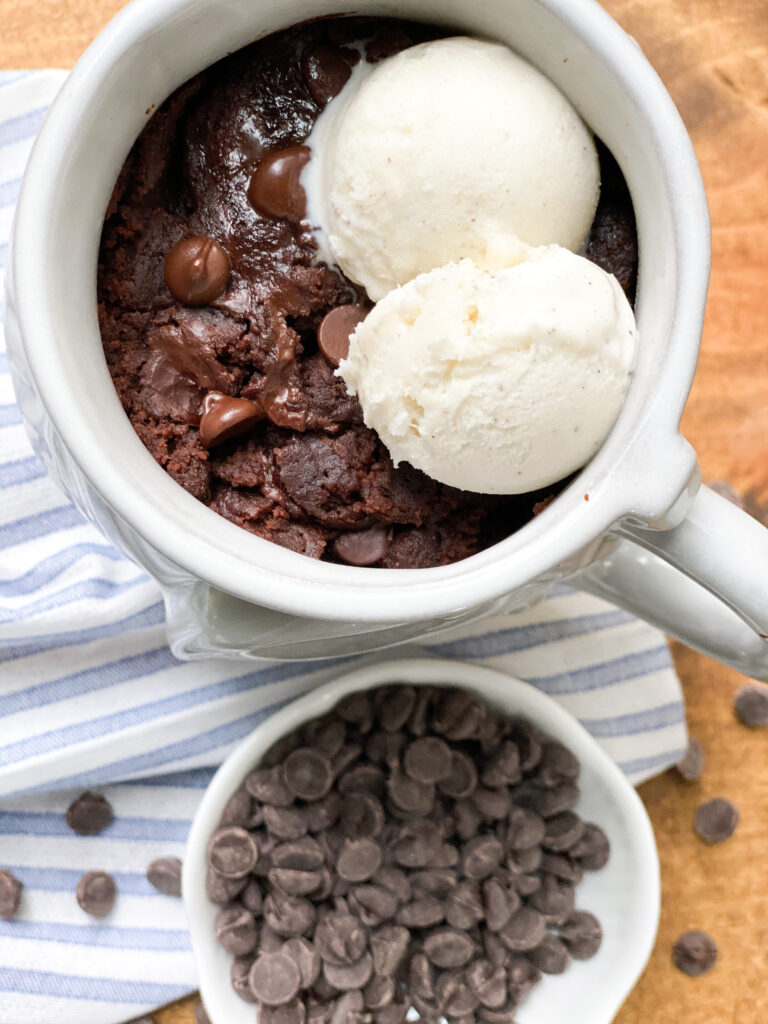 Chocolate Brownie Mug Cake - DeSocio in the Kitchen