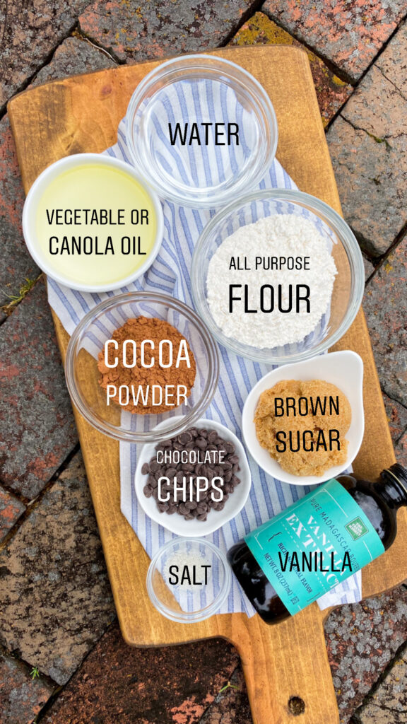 Chocolate Brownie Mug Cake Ingredients