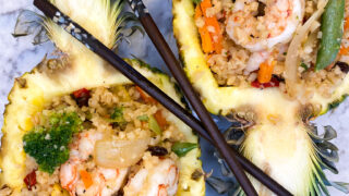 Thailand Shrimp Fried Rice Stuffed Pineapple Desocio In The Kitchen