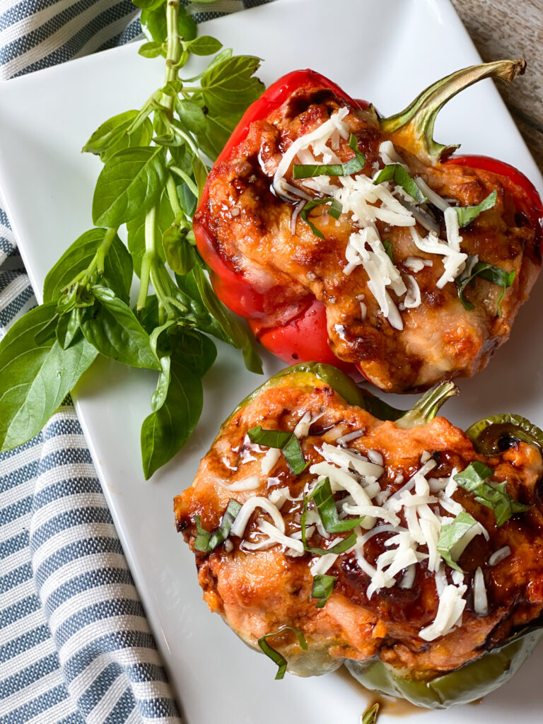 Italian Stuffed Peppers with Ricotta and Chicken - DeSocio in the Kitchen