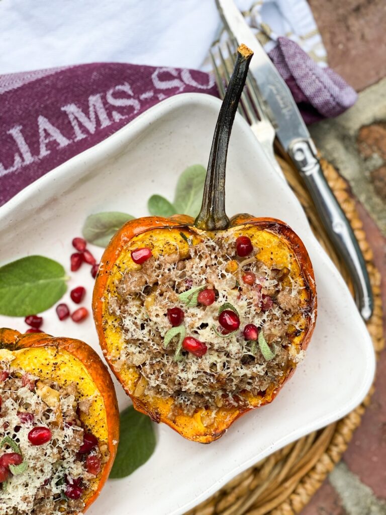 stuffed acorn squash with sausage