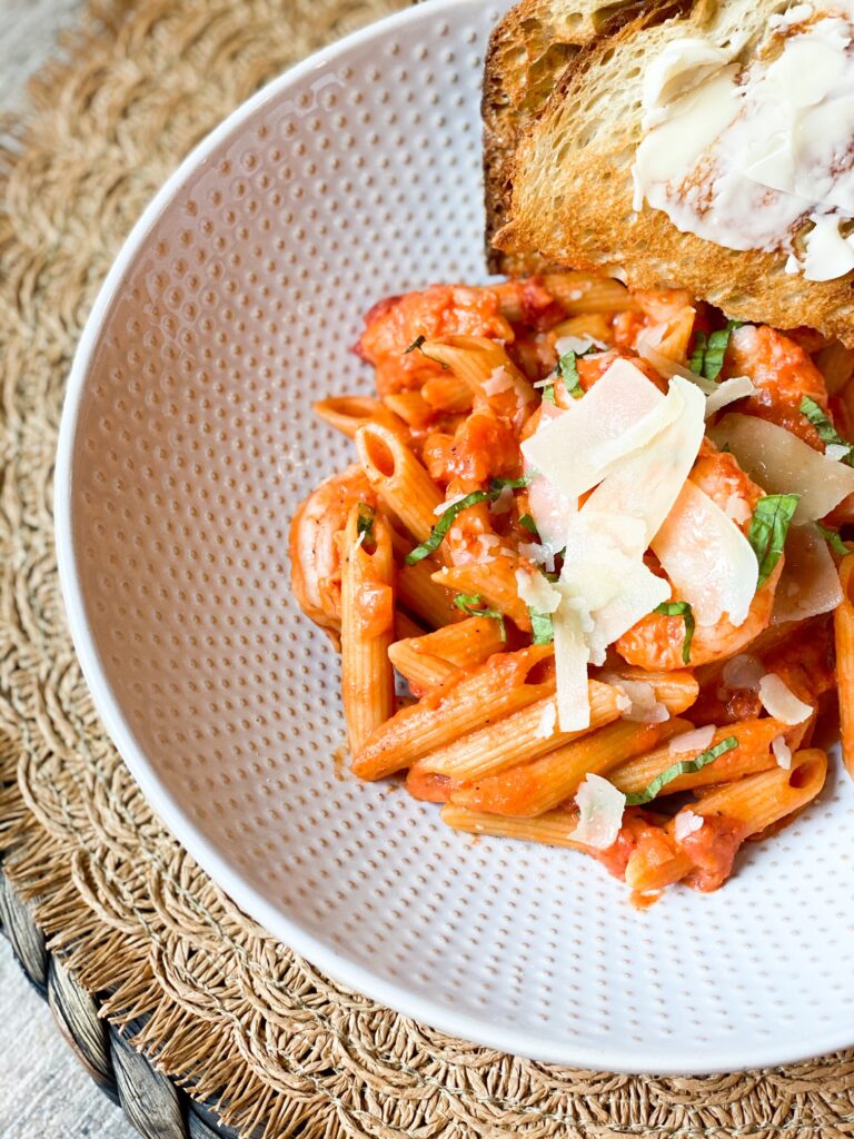 Penne Rosa with Shrimp