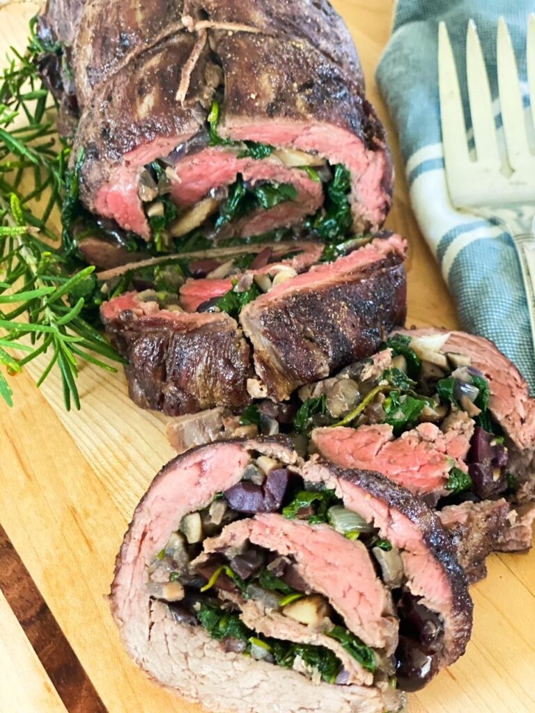 Mushroom, Spinach and Olive Stuffed Beef Tenderloin - DeSocio in the ...