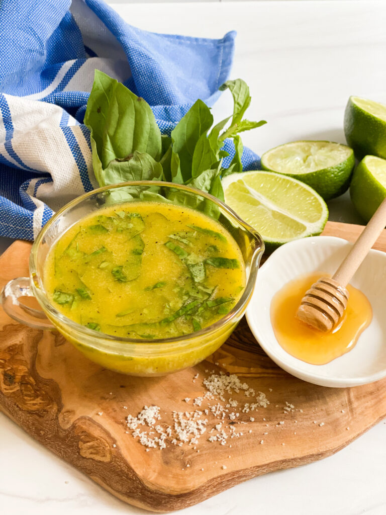 Honey Basil Lime Vinaigrette DeSocio in the Kitchen