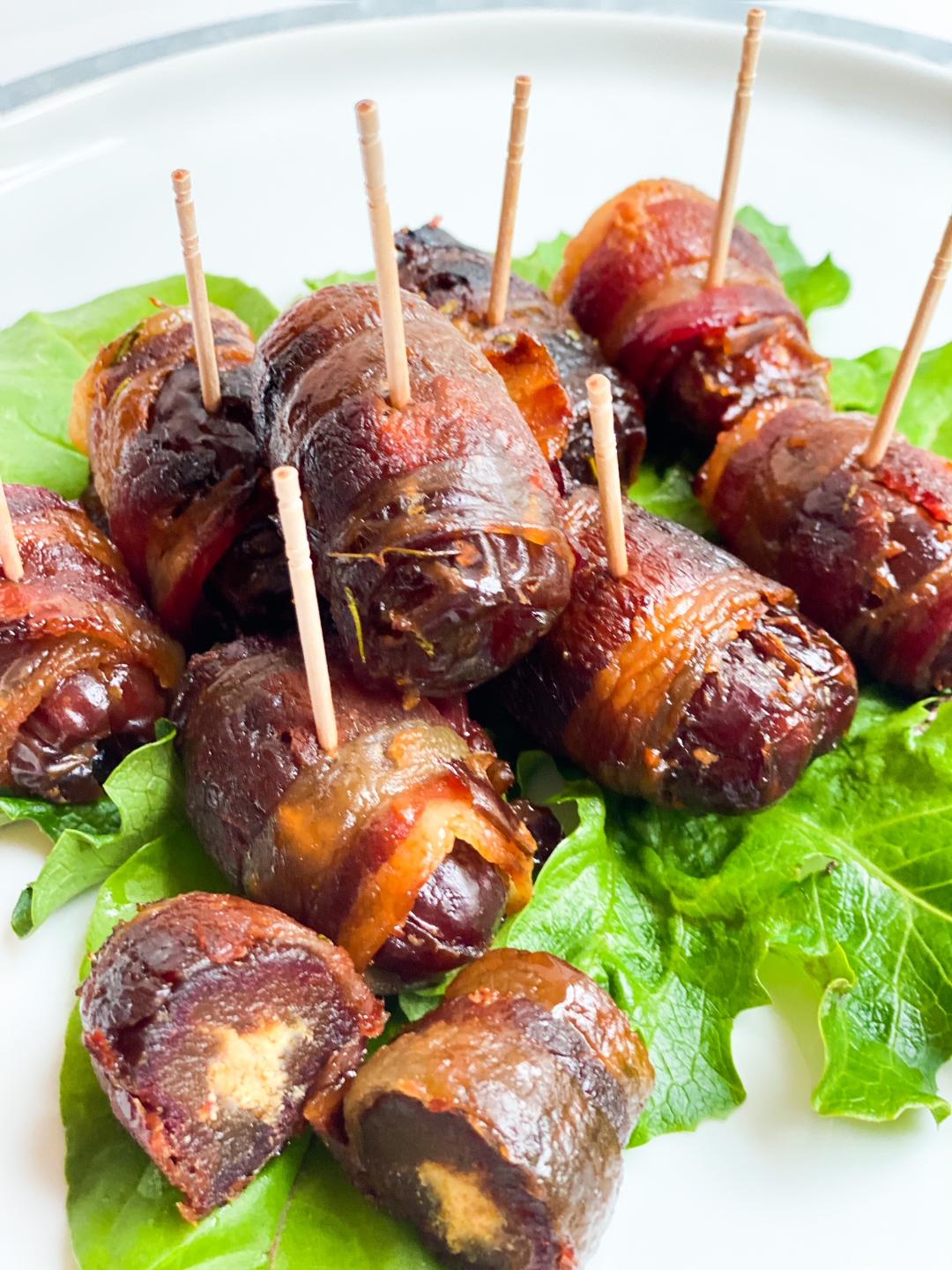 Bacon Wrapped Goat Cheese Dates DeSocio in the Kitchen