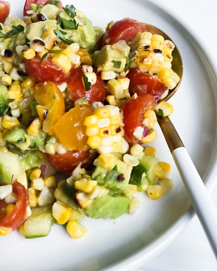 GRILLED CORN AND AVOCADO SALAD