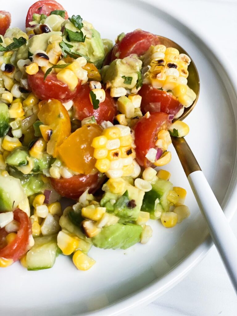 GRILLED CORN AND AVOCADO SALAD