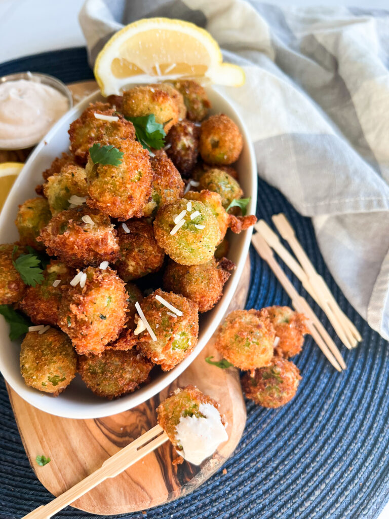 Fried Olives with Spicy Aioli Dipping Sauce