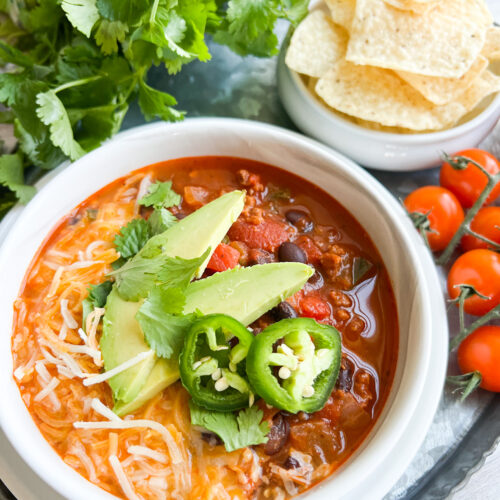 Mexican Chorizo Chili with Eat Like Home DeSocio in the Kitchen