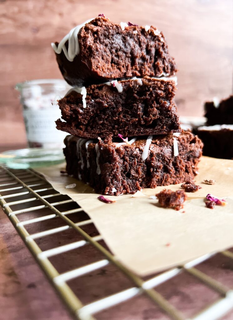 ROSE SALT FUDGE BROWNIES